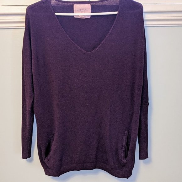 Urban Heritage Soft Burgundy V Neck Sweater - Picture 1 of 8